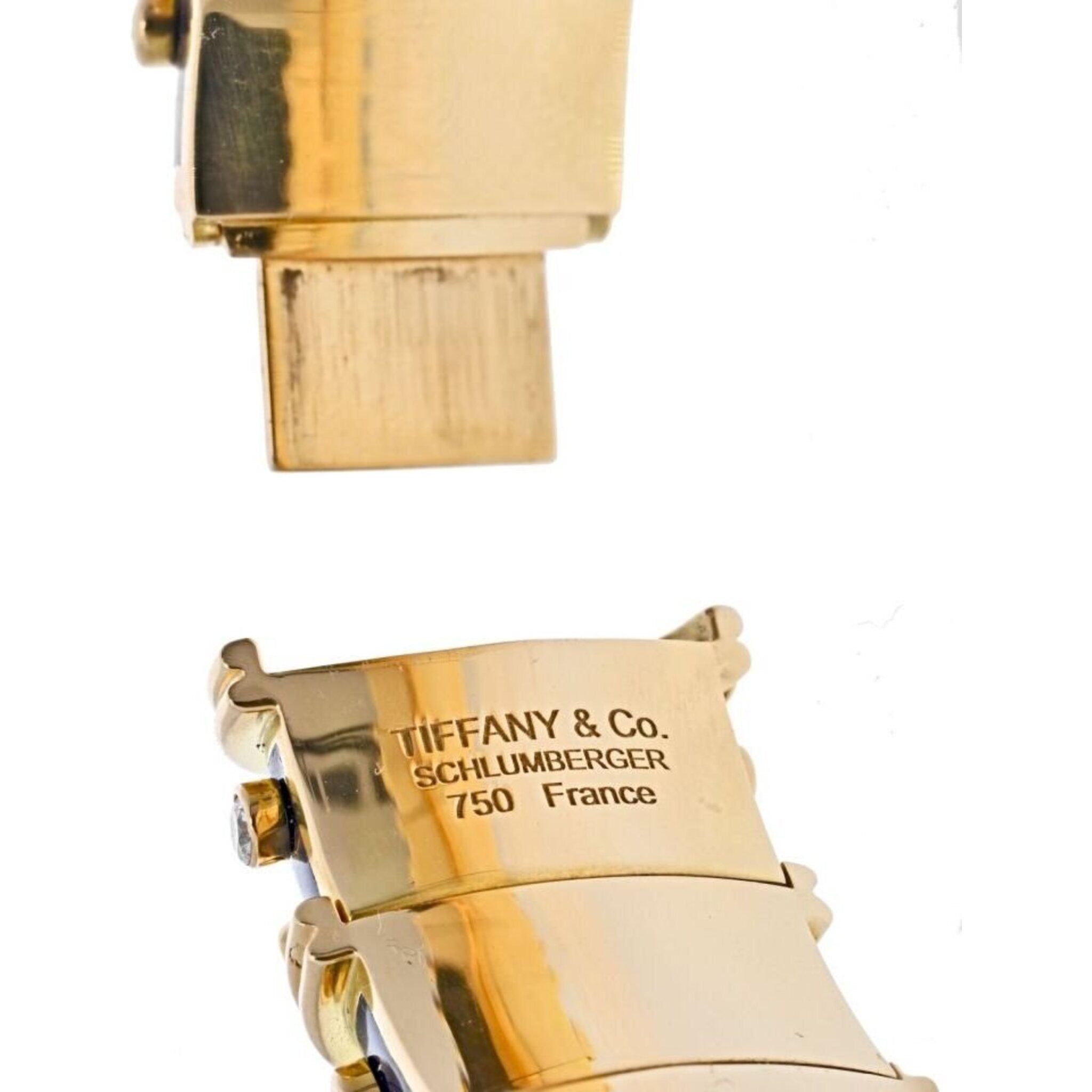 Tiffany & Co. Schlumberger Platinum & 18K Yellow Gold White Enamel Dia –  The Back Vault